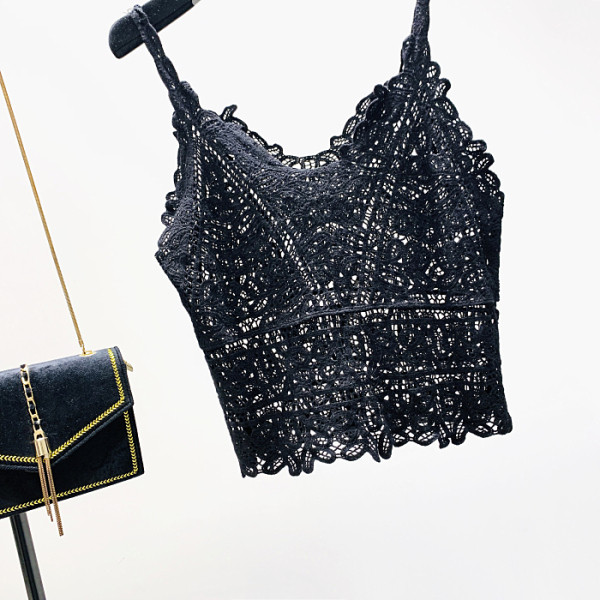 Naujo modelio trumpas nėriniuotas moteriškas apatinis trikotažas su plonais dirželiais