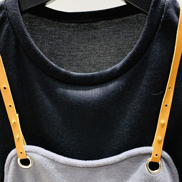 Ikdienas sieviešu komplekts sieviešu kleita ar plānām lencītēm divās daļās