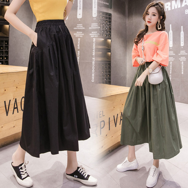 Jauna modeļa sieviešu platas bikses ar augstu vidukli un 9/8 garumu