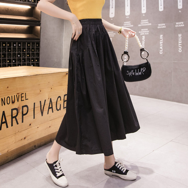 Jauna modeļa sieviešu platas bikses ar augstu vidukli un 9/8 garumu