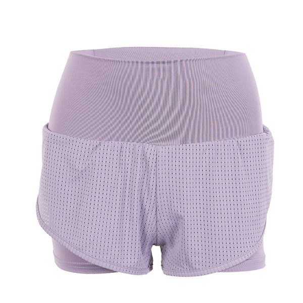 Moteriški sportiniai šortai aukštu juosmeniu iš kvėpuojančio audinio