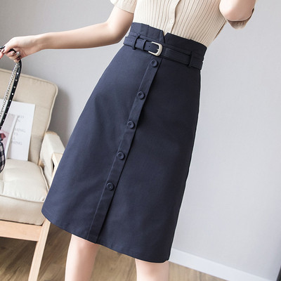 Sieviešu ikdienas svārki ar augstu vidukli un jostu