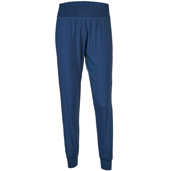 Sportinės – laisvalaikio moteriškos kelnės platus modelis aukštu juosmeniu