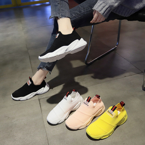 Νέο μοντέλο πάνινα παπούτσια αθλητικά σε στυλ  κάλτσα με σκληρή σόλα