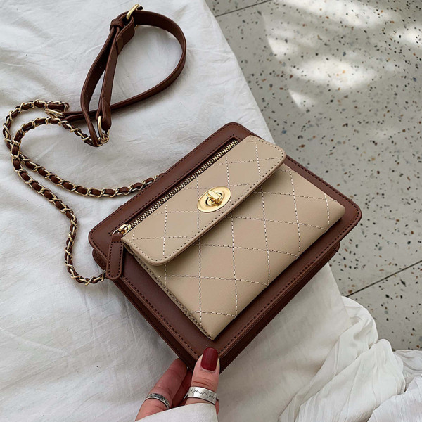 Moderna sieviešu soma no eko ādas ar garu rokturi