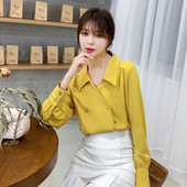 Moderns sieviešu šifona krekls ar špica kakla izgriezumu