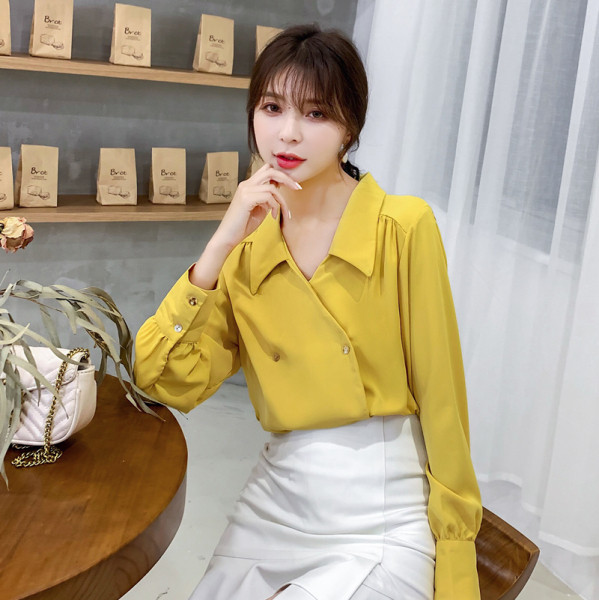 Moderns sieviešu šifona krekls ar špica kakla izgriezumu