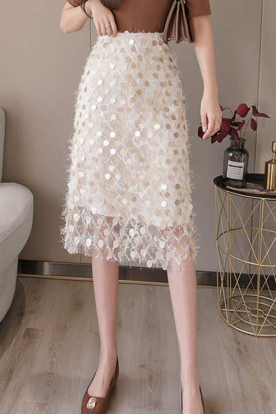 Moderni sieviešu svārki ar augstu vidukli un fliteriem