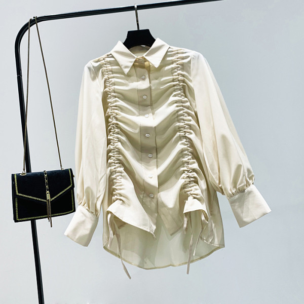 Új modell női ing klasszikus gallérral, szegélyezett részekkel