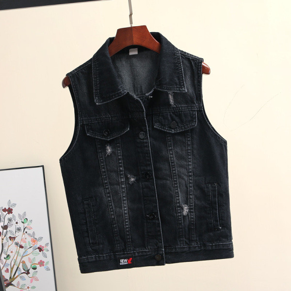 Jauna modeļa sieviešu veste ar klasisku apkakli un kabatām