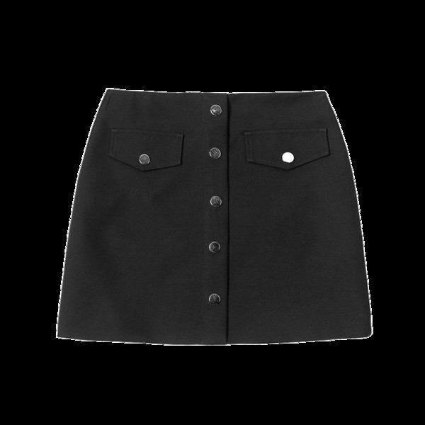 Jauna modeļa sieviešu svārki ar augstu vidukli un pogām