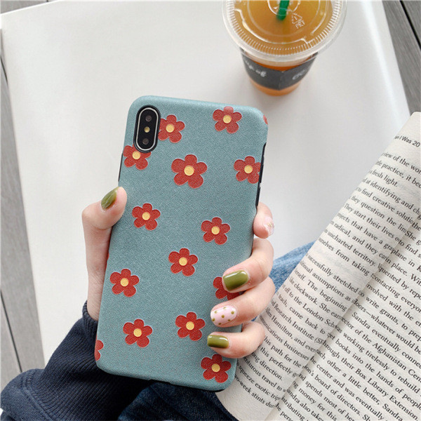 Silikona maciņš priekš iPhone XS ar ziediem