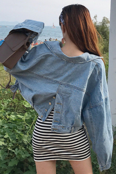 Jacheta denim model nou - model scurt lat