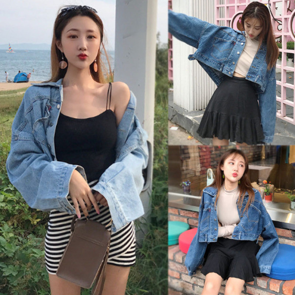 Jacheta denim model nou - model scurt lat