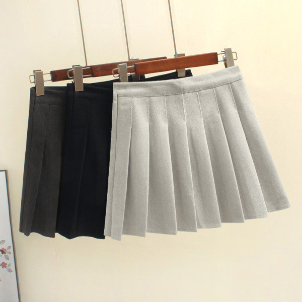 Új modell redőzött női szoknya magas derékkal