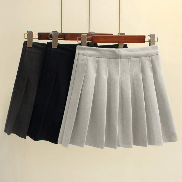 Új modell redőzött női szoknya magas derékkal