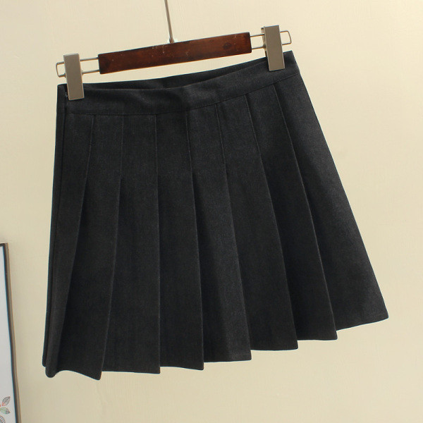 Új modell redőzött női szoknya magas derékkal