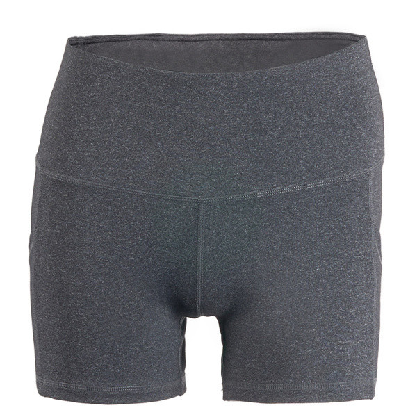 Elastīgi sieviešu šorti ar augstu vidukli un kabatu