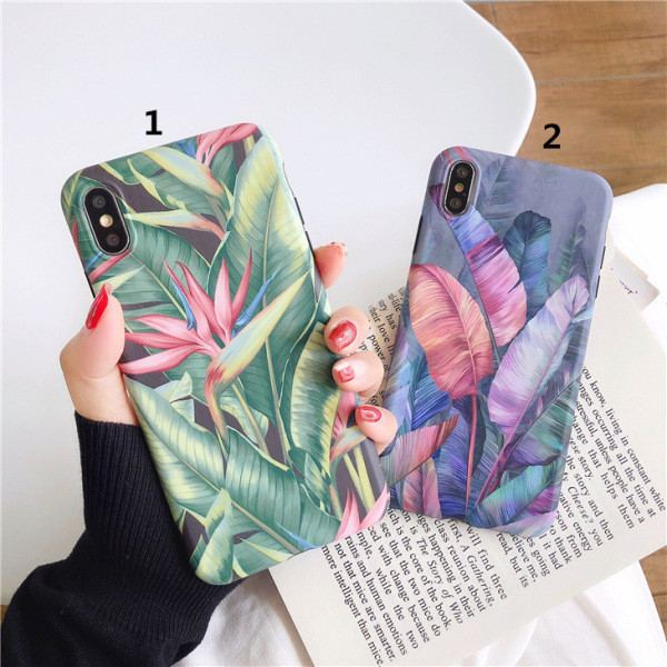 Daudzkrāsains futrālis ar ziedu rakstu priekš iPhone XS - divi modeļi