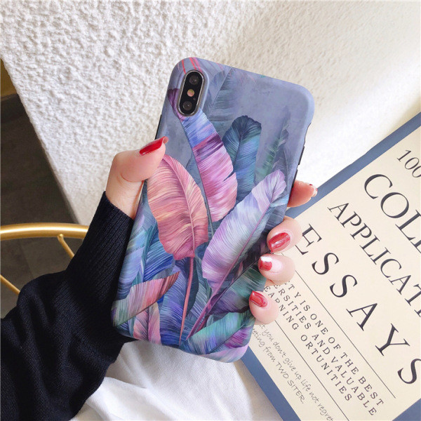Daudzkrāsains futrālis ar ziedu rakstu priekš iPhone XS - divi modeļi