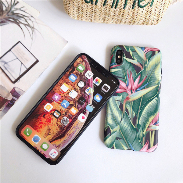 Daudzkrāsains futrālis ar ziedu rakstu priekš iPhone XS - divi modeļi