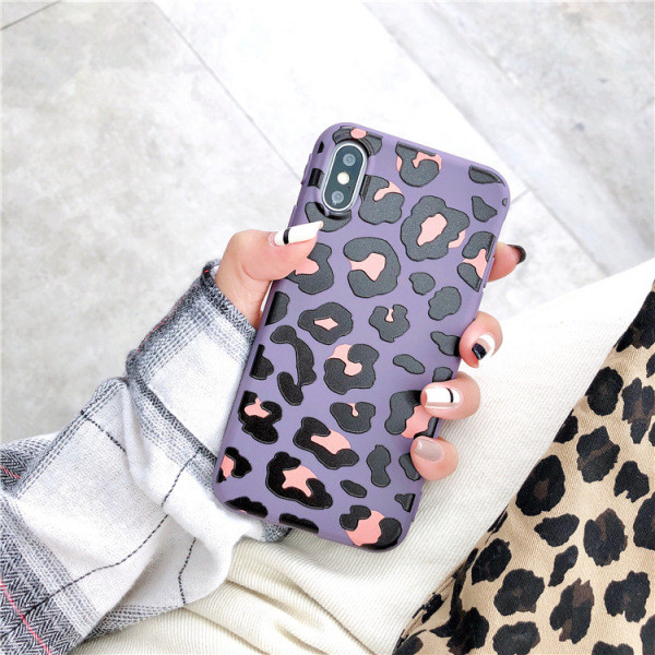 Silikona maciņš ar leoparda rakstu priekš iPhone XS