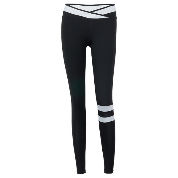 Melni sieviešu sporta legingi ar augstu vidukli no ātri žūstoša auduma, kas piemērots treniņiem