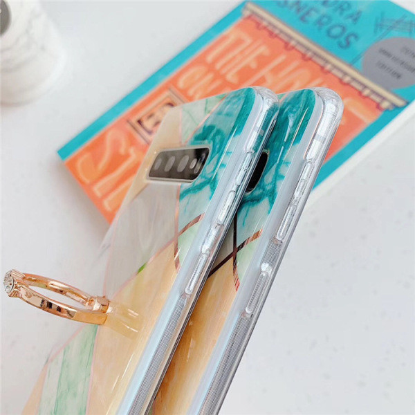 Silikona maciņš ar marmora efektu un ģeometriskām formām priekš Samsung S10