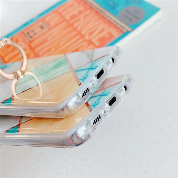 Silikona maciņš ar marmora efektu un ģeometriskām formām priekš Samsung S10