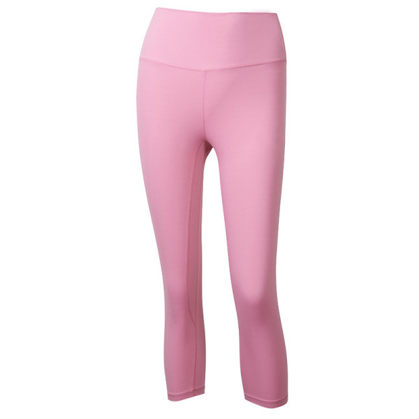 Sieviešu sporta legingu tīrs modelis ar augstu vidukli un 7/8 garumu