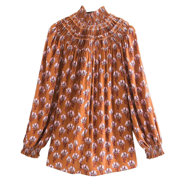 Γυναικεία φαρδιά μπλούζα με ελαστικά μανίκια και κολάρο