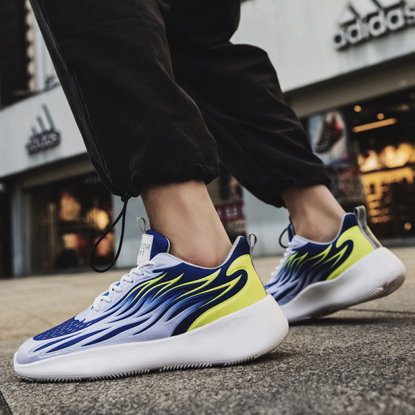 Ανδρικά ανοιξιάτικα  παπούτσια με κορδόνια και έγχρωμη εκτύπωση