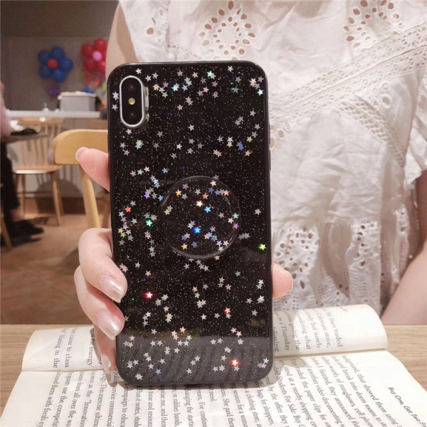 Θήκη από σιλικόνη με λαμπερά σωματίδια και αστέρια για το iPhone XS