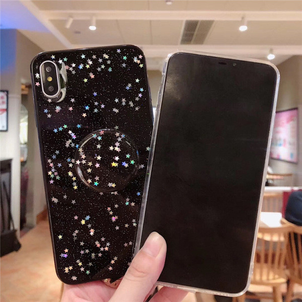 Θήκη από σιλικόνη με λαμπερά σωματίδια και αστέρια για το iPhone XS