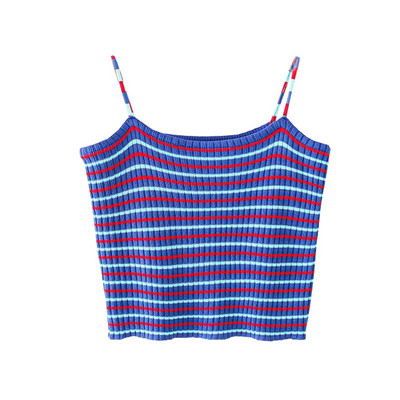 Къс раиран потник от тънко плетиво - втален модел