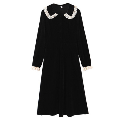 Gara samta kleita ar mežģīnēm retro stilā