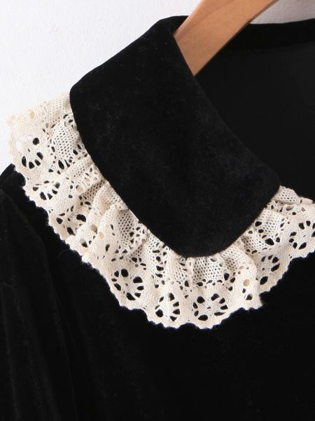 Gara samta kleita ar mežģīnēm retro stilā