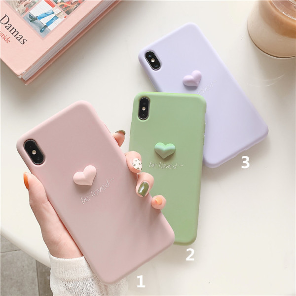 Matēts korpuss ar 3D sirdi priekš iPhone XS