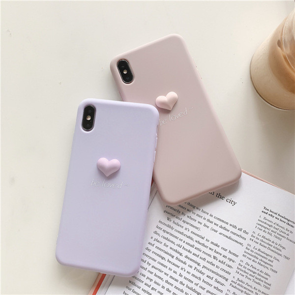 Matēts korpuss ar 3D sirdi priekš iPhone XS