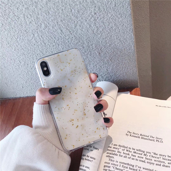 Θήκη με  μαρμάρο εφέ  και λαμπερά σωματίδια χρυσού για το iPhone XS