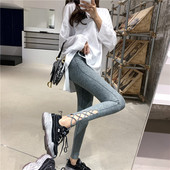 Napi női leggings magas derékkal és nyakkendővel