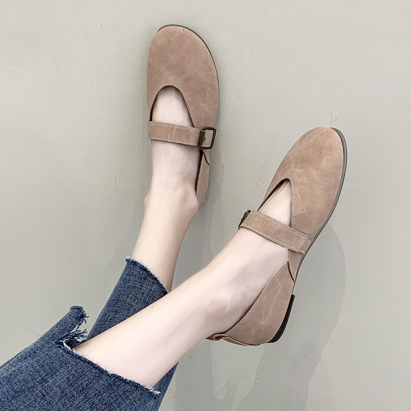 Pantofi de dama cu talpa plata din piele ecologica