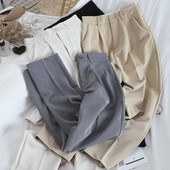 Pavasarinės moteriškos kelnės aukštu juosmeniu