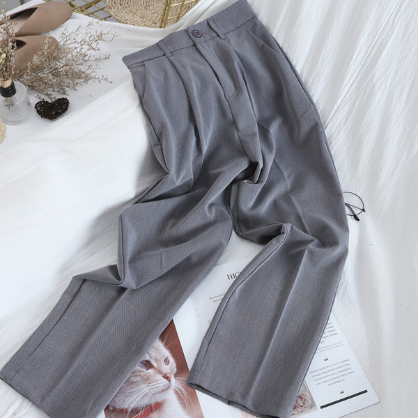 Pavasarinės moteriškos kelnės aukštu juosmeniu