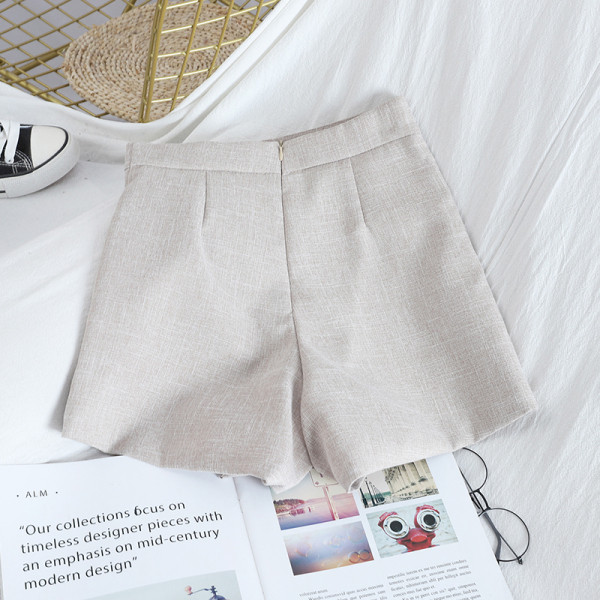 Moderna ženska suknja-hlače na gumbe i visokog struka