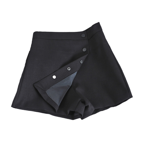 Moderna ženska suknja-hlače na gumbe i visokog struka