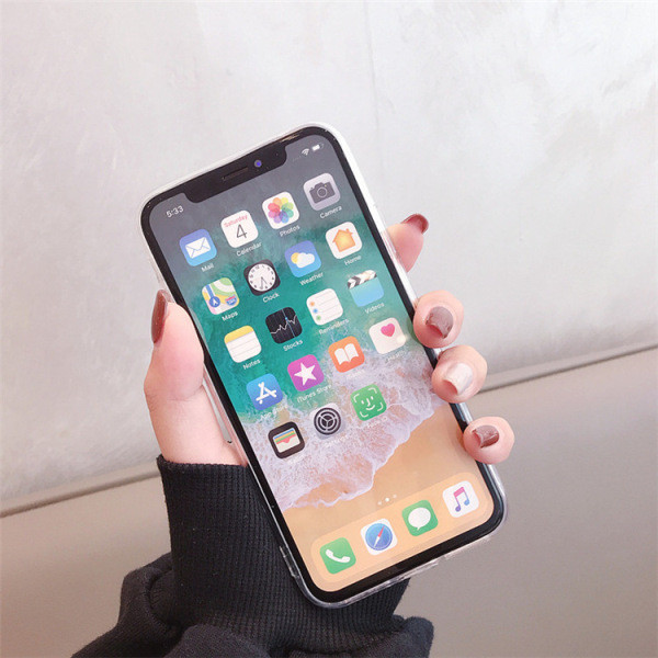 Silikona maciņš priekš iPhone XS ar sirds formas spoguli
