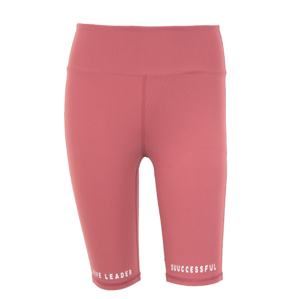 Jambiere scurte sport de damă, cu talie înaltă și inscripție