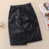 Jauna modeļa sieviešu svārki no eko ādas ar saitēm un kabatām