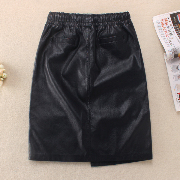 Jauna modeļa sieviešu svārki no eko ādas ar saitēm un kabatām